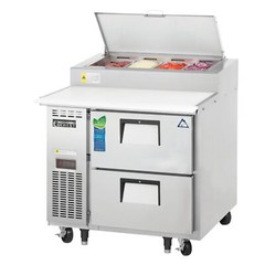 Everest EPPR1-D2 35″ One Section Drawered Pizza Prep Table, 2 Drawer
