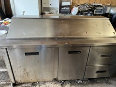 Prep Table DP119 for Pizza 119″ with 4 Doors