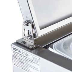 VEVOR Countertop Refrigerated Salad Pizza Prep Station 160 W Stainless Guard ETL