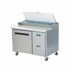 Arctic Air APP48R 47″ 1-Door Refrigerated Pizza Prep Table, Six 1/3 Size Pans