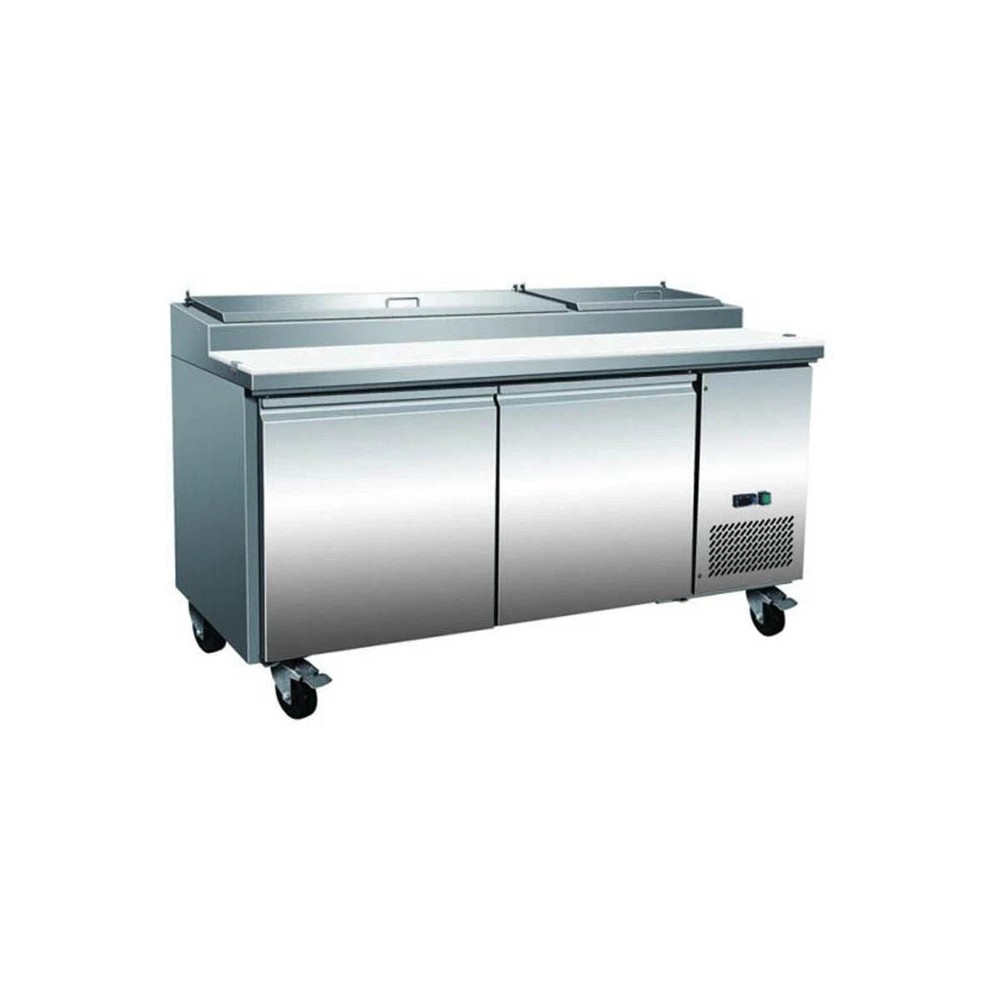 Serv-Ware PP67-9-HC 70″ 2-Section Refrigerated Pizza Prep Table w/ 2 Doors, (…