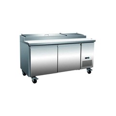 Serv-Ware PP67-9-HC 70″ 2-Section Refrigerated Pizza Prep Table w/ 2 Doors, (…