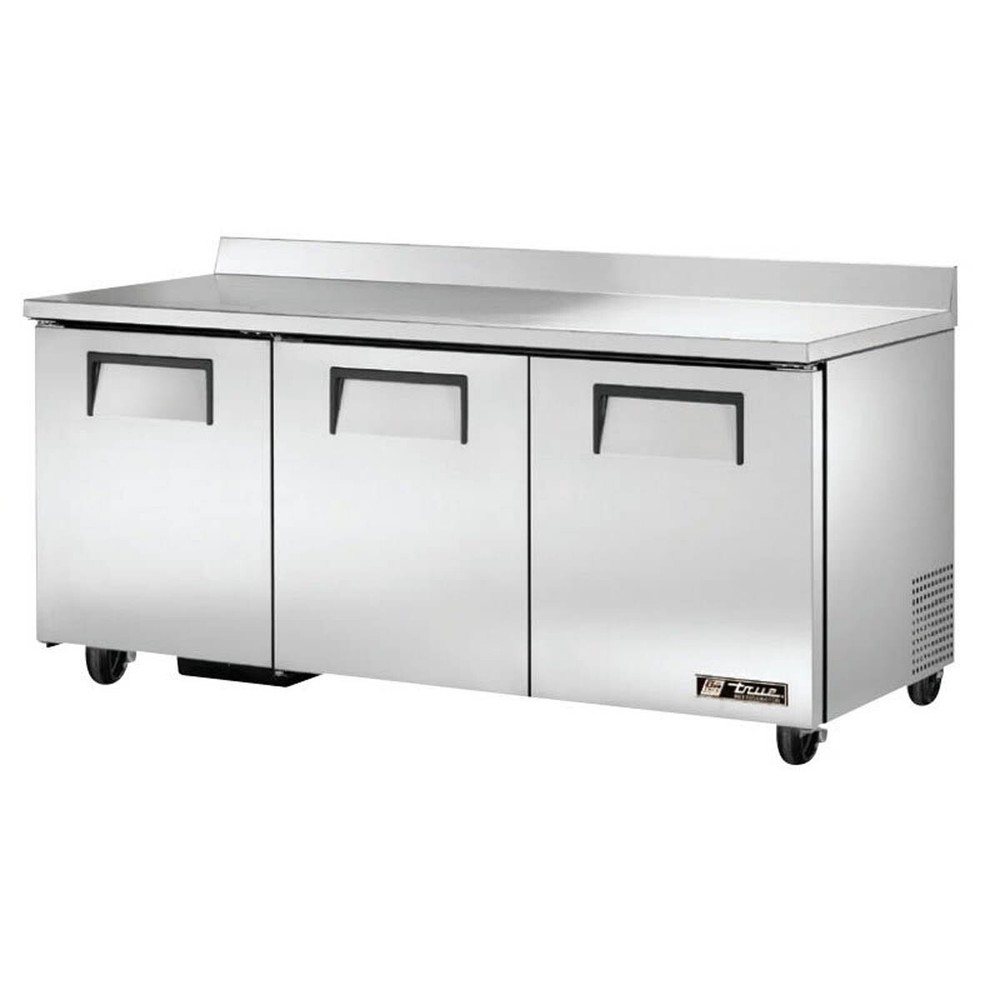 True TWT-72-HC 72″ Solid Three Door Worktop Refrigerator, 19 cu ft