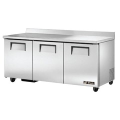 True TWT-72-HC 72″ Solid Three Door Worktop Refrigerator, 19 cu ft