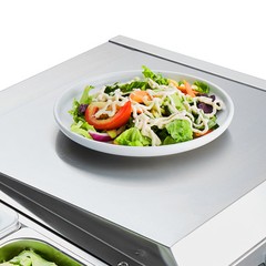 VEVOR Countertop Refrigerated Salad Pizza Prep Station 160 W Stainless Guard ETL
