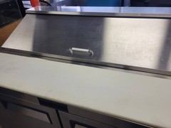 ATOSA MSF8302GR 48″ TWO-SECTION SANDWICH/SALAD PREP TABLE W/2 TOP 13.4 CU FT