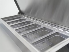 67″ Double Door Stainless Steel Commercial Refrigerated Salad Pizza Prep Table