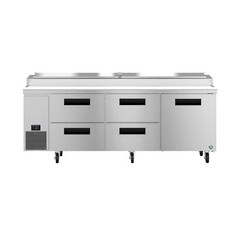 Hoshizaki PR93B-D4 93″ Steelheart Pizza Prep Table w/ Refrigerated Base, 115v