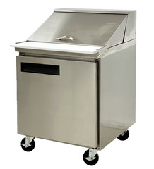 29″ W Refrigerated Single Door Mega Top Sandwich/Salad Prep Table Cooler 12 Pan