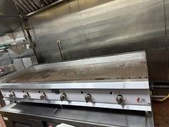 used Cpg 72″ gas countertop griddle with manual control & 4 drawer refrigerated