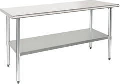 Adjustable Storage Heavy-Duty NSF Stainless Steel Table 24×60 for Home & Hotel