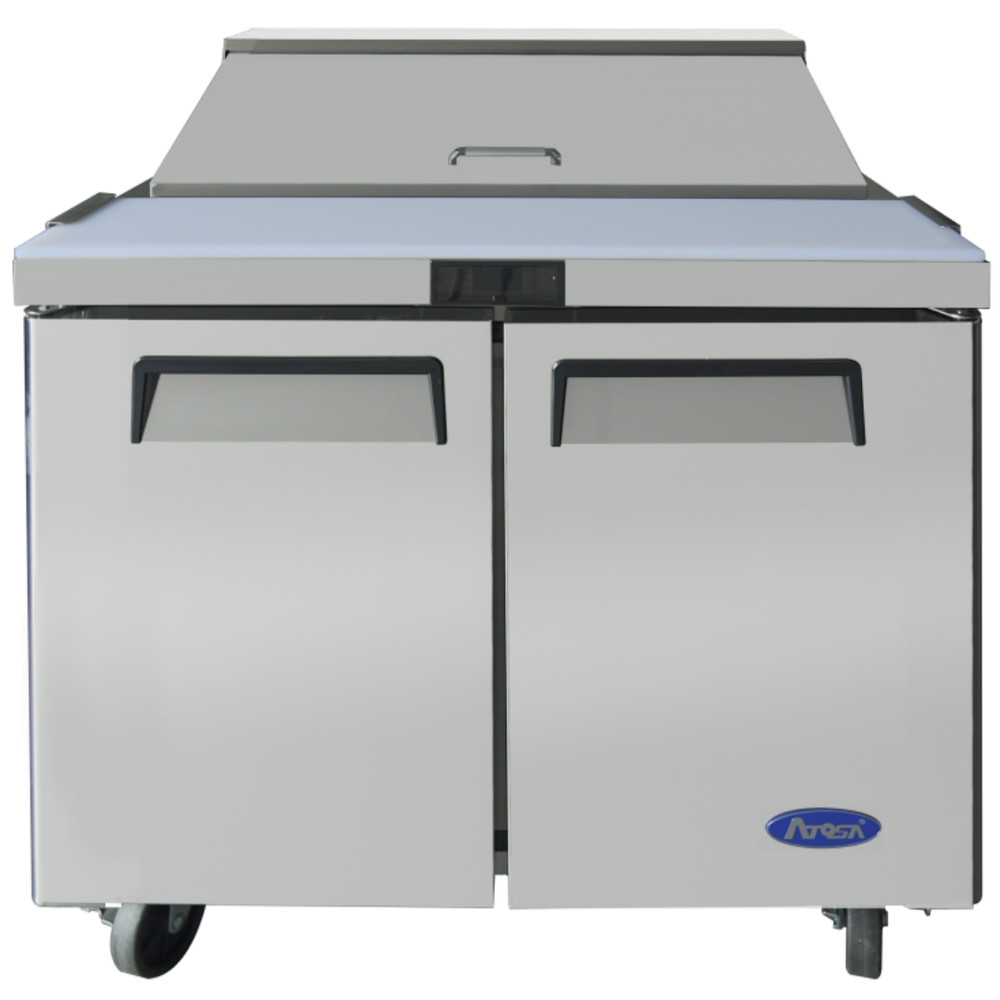 NEW 2 Door 36″ Refrigerated Sandwich Prep Table Cooler NSF Atosa MSF3610GR #5495