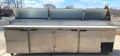 Prep Table/ Beverage Air DP119 Pizza Prep Table/ 4 Doors/ 119″ New Compressor