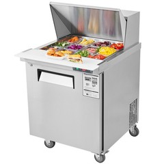 VEVOR 28″ Mega Top Sandwich Salad Prep Table Refrigerator Cooler 1 Door 12 Pans