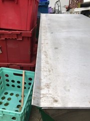 48” used 2 Door Commercial Refrigerated Sandwich Prep Table Works need Repairs