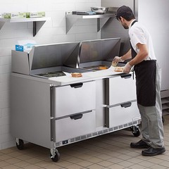 Beverage-Air Elite Series 60″ 4 Drawer Mega Top Refrigerated Sandwich Prep Table