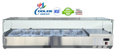 NEW 7 Pan Commercial Refrigerated Prep Table Countertop Salad Fruit Sauce NSF