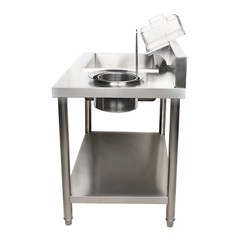 Commercial Breading Table Fried Chicken Station Prepare Workdesk Stainless Steel