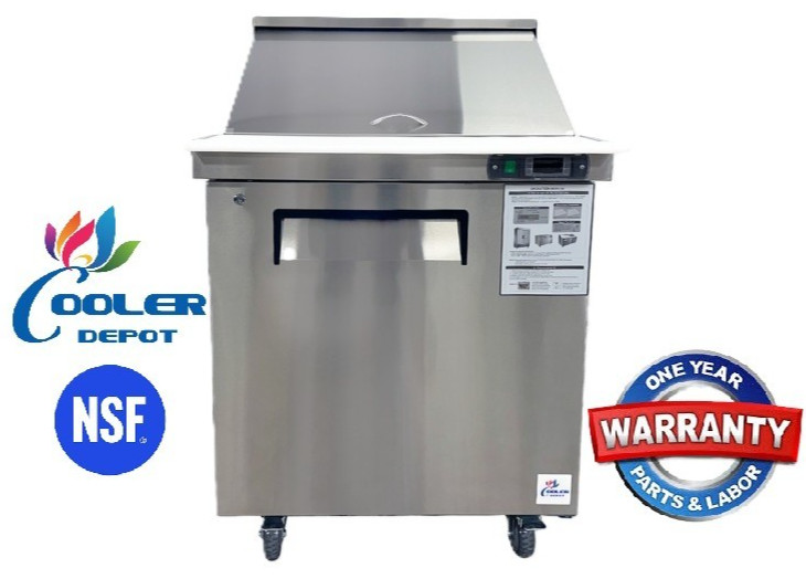 NEW 27″ Commercial Mega Prep Table Sandwich Salad Deli Refrigerator NSF ETL 110V