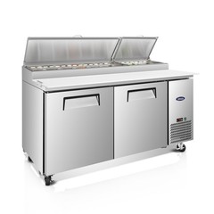 67″ Commercial Pizza-Sandwich Prep Table Refrigerator 2 Door,20.3Cuft Stainless