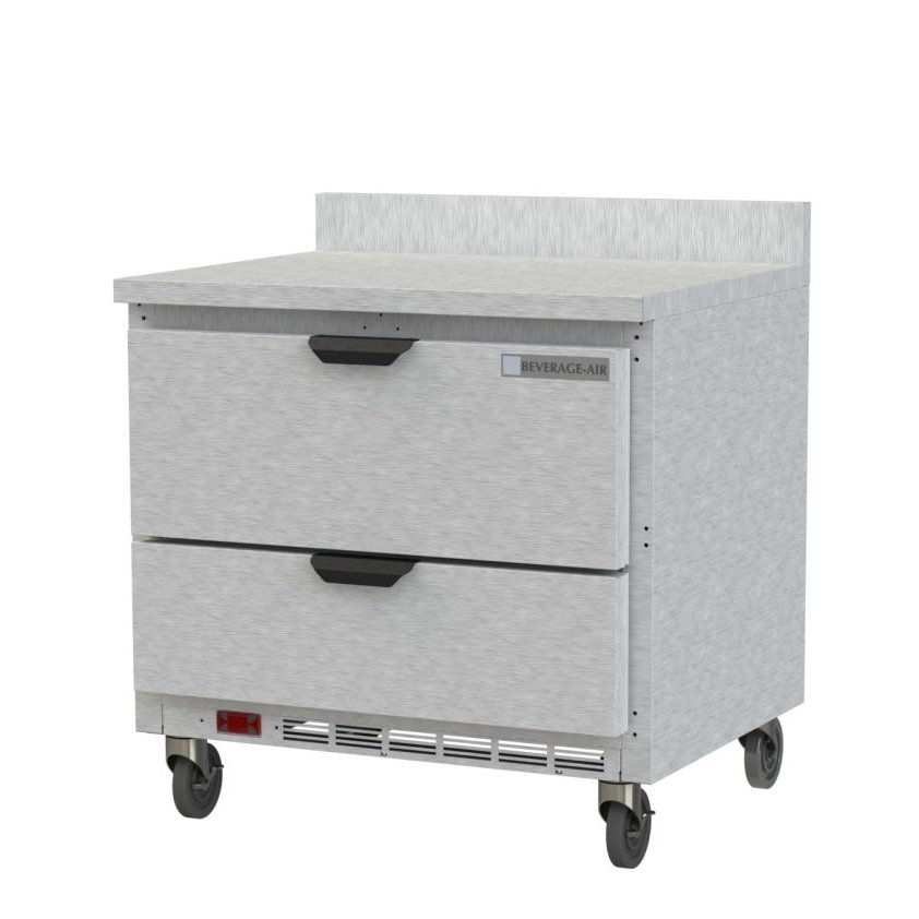 Beverage Air WTFD36AHC-2-FIP 36″ 2-Section Worktop Freezer w/ 2 Drawers, 8.7 …