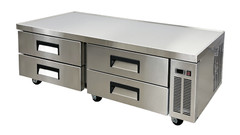 NSF 72″ Commercial Refrigerated Chefs Base With 4 Drawers Prep Fridge 47 Cu. Ft.