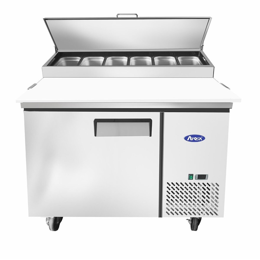 Atosa MPF8201 44″ One Section Reach-In Refrigerated Pizza Prep Table 9.7 cu. ft.