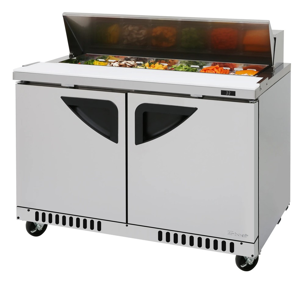 Turbo Air TST-48SD-FB-N 48″ 11.1 Cubic Foot 12 Pan Sandwich Salad Prep Table