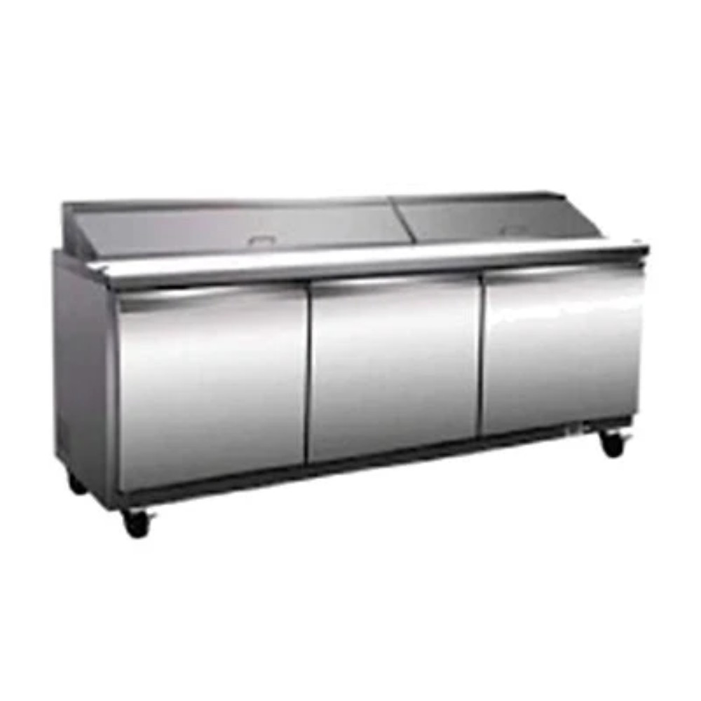 Serv-Ware SP72-30M-HC 72″ 3-Section Mega Sandwich/Salad Prep Table w/ 3 Doors…
