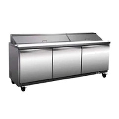 Serv-Ware SP72-30M-HC 72″ 3-Section Mega Sandwich/Salad Prep Table w/ 3 Doors…