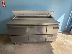 Continental Refrigerator CPA68 Refrigerated Pizza Prep 4 Drawer Work Station