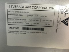 Sandwich Pizza Prep Table Beverage Air DP67HC 120V 1ph TESTED