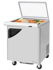 Turbo Air 28″ Wide Mega Top Sandwich Salad Prep Cooler With Glass Lid