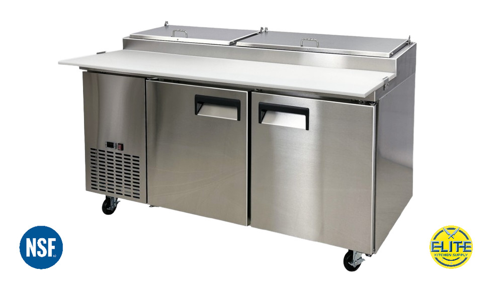 71″ Refrigerated Pizza Sandwich Salad Food Prep Table 8 Pan Work Cooler NSF CSA
