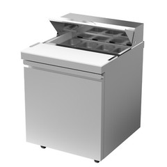 Commercial Refrigerator Salad Sandwich Prep Table 27” 8 Pans Restaurant Kitchen