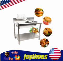 Commercial Breading Table Fried Chicken Station Prepare Workdesk Stainless Steel