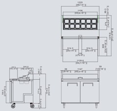 Atosa MSF8302GR 48″ 2 Door Sandwich Prep Unit 12 Stainless 1/6 Pan FREE LIFTGATE