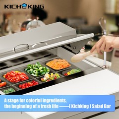 Salad Sandwich Prep Table 48” Commercial Counter 2 Door 12 Pans Stainless Steel