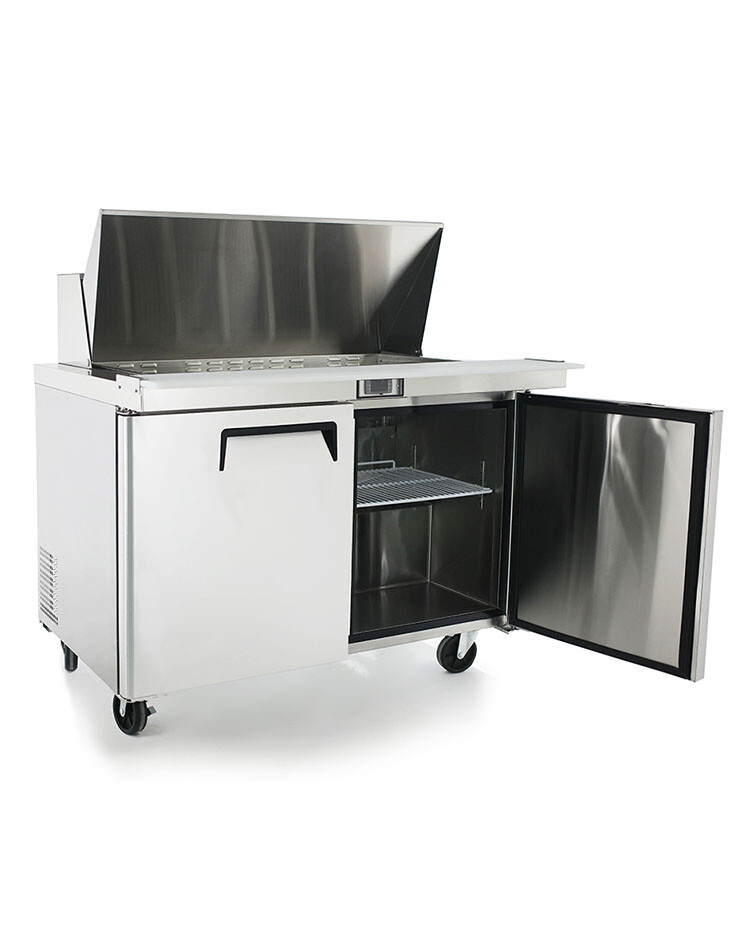 NEW 2 Door 48″ Refrigerated Mega Top Prep Table Cooler NSF Atosa MSF8306GR #1229