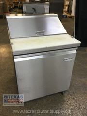 Serv-Ware SP29-8-HC 27” One Door Sandwich Salad Prep table With Casters