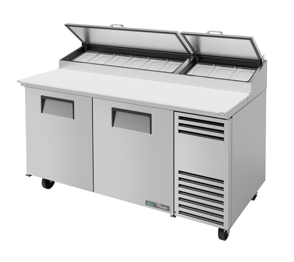 True TPP-AT-67-HC – 2 Solid Door 4 Shelf 67″W Pizza Prep Table