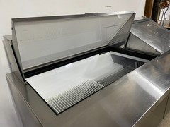 True TSSU-72-30M-B-ST 3-Door Mega Top Refrigerator Sandwich Prep Table