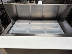 2 Door 4′ Mega Top Sandwich Food Prep Table Cooler True TSSU-48-18M-B 48″ Fridge