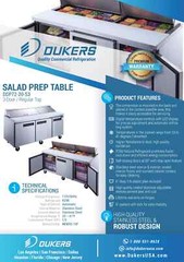 Commercial Stainless Steel 72″ Mega Top 3 Door Sandwich Prep Table Refrigerator