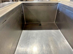 ATLAS METAL SINGLE WELL REFRIGERATED PREP TIN TABLE W/ 1 PAN COLD FOOD S.S STAND