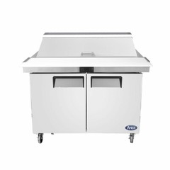 NEW 2 Door 48″ Refrigerated Mega Top Prep Table Cooler NSF Atosa MSF8306GR #1229