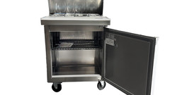 NSF 28″ W Single Door Mega Top Sandwich/Salad Prep Table Cooler 12 Pan