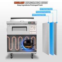 VEVOR 28/48/60/72″ Refrigeration Sandwich Salad Prep Table Undercounter Worktop