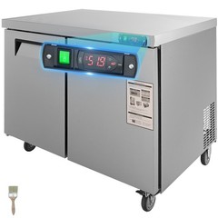 Uimoso 48″W Undercounter Refrigerator Prep Station with 12.85 Cu. Ft. 2 Doors