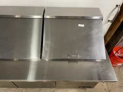 True TSSU-72-30M-B-ST 3-Door Mega Top Refrigerator Sandwich Prep Table
